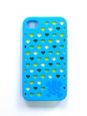 Skulluminous iphone 4 case (Blue)